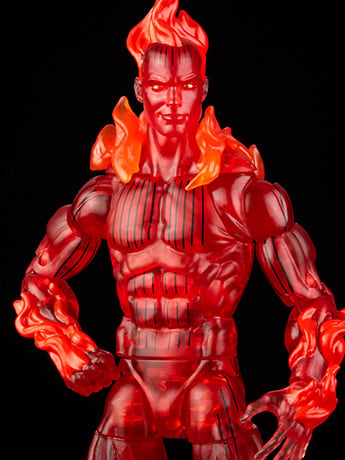 Fantastic Four Marvel Legends Retro Collection Human Torch Action Figure Gallery Image 2