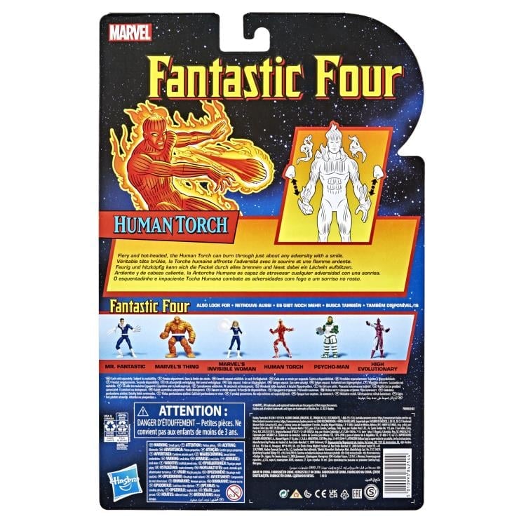 Fantastic Four Marvel Legends Retro Collection Human Torch Action Figure Gallery Image 9