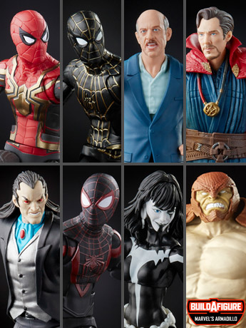 Spider-Man Marvel Legends Wave 13 Set of 7 Action Figures (Marvel's Armadillo BAF) Gallery Image 2