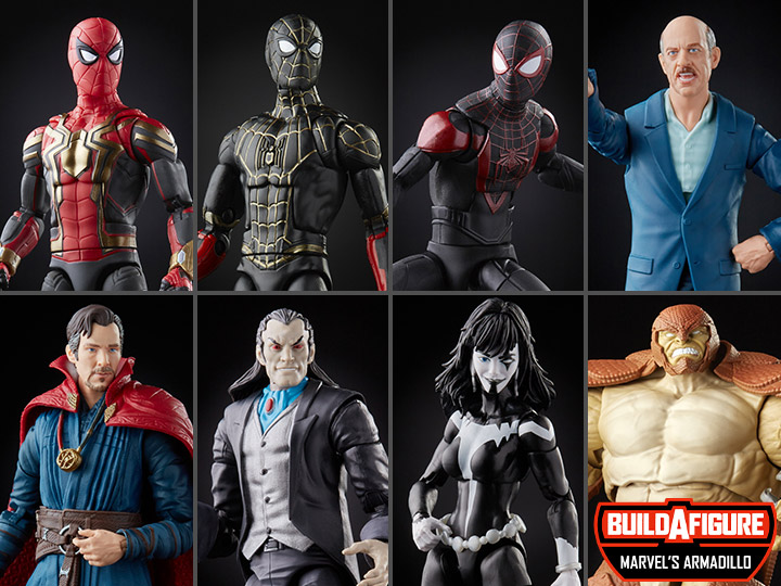 Spider-Man Marvel Legends Wave 13 Set of 7 Action Figures (Marvel's Armadillo BAF) Gallery Image 1