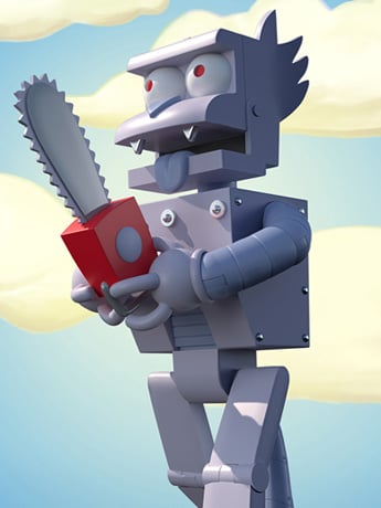The Simpsons ULTIMATES! Robot Scratchy Action Figure Gallery Image 2