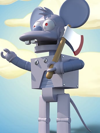 The Simpsons ULTIMATES! Robot Itchy Action Figure Gallery Image 2