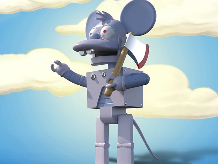 The Simpsons ULTIMATES! Robot Itchy Action Figure Gallery Image 1