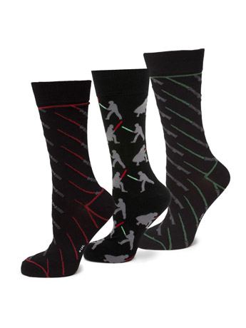 Star Wars Lightsaber Battle Socks Three-Pack Gallery Image 2