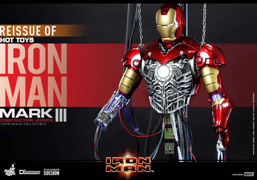 Iron Man DS003 Mark III (Construction Version) 1/6th Scale Collectible (Reissue) Gallery Image 8