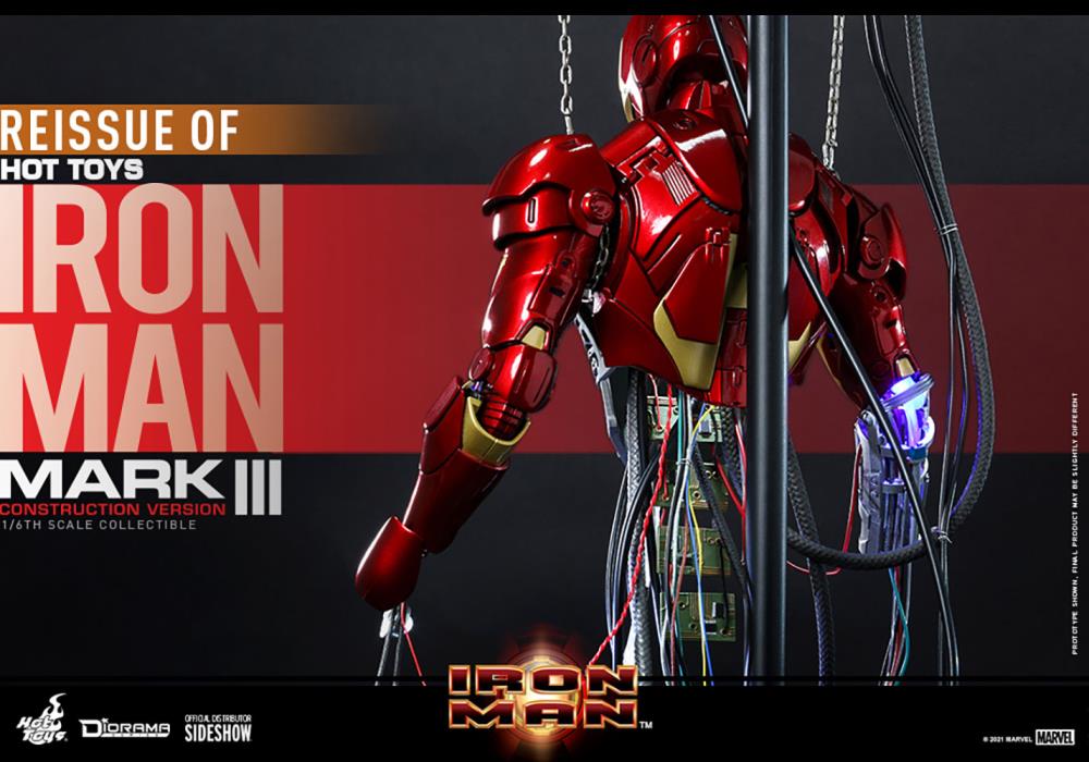 Iron Man DS003 Mark III (Construction Version) 1/6th Scale Collectible (Reissue) Gallery Image 6
