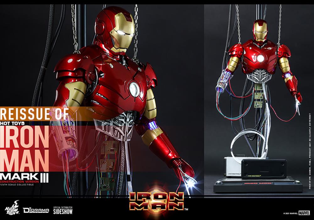 Iron Man DS003 Mark III (Construction Version) 1/6th Scale Collectible (Reissue) Gallery Image 7