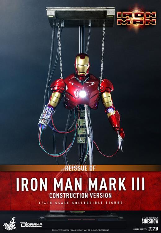 Iron Man DS003 Mark III (Construction Version) 1/6th Scale Collectible (Reissue) Gallery Image 3
