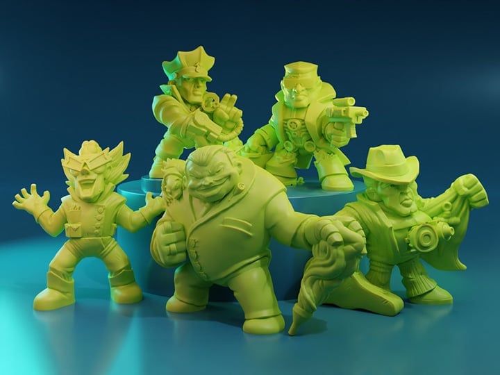 COPS 'N CROOKS Figure Five-Pack (Green) Gallery Image 1