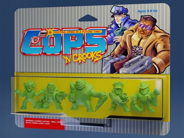 COPS 'N CROOKS Figure Five-Pack (Green) Gallery Image 3