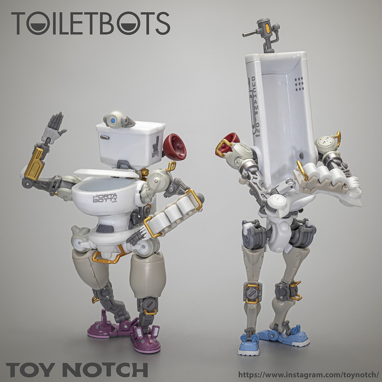 Fun Connection FC-01 Toiletbots 1/12 Scale Figure Two-Pack Gallery Image 3