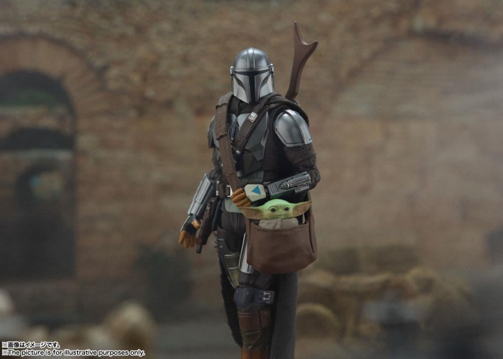 The Mandalorian S.H.Figuarts The Mandalorian and Grogu Action Figure Set Gallery Image 12