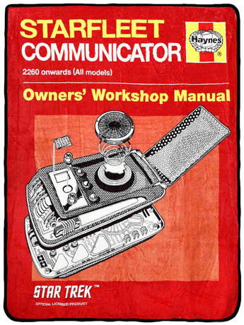 Star Trek Starfleet Communicator Owners' Workshop Manual Fleece Throw Gallery Image 2