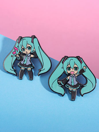 Vocaloid Pin Kings Hatsune Miku (Idol) 1.2 Enamel Pin Set Gallery Image 2