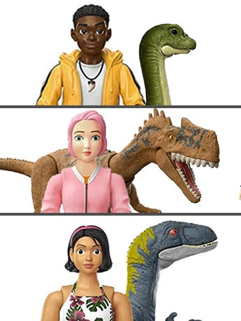Jurassic World: Camp Cretaceous Wave 1 Set of 3 Human & Dino Packs Gallery Image 2