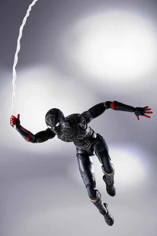 Spider-Man: No Way Home S.H.Figuarts Spider-Man (Black & Gold Suit) Action Figure Gallery Image 8