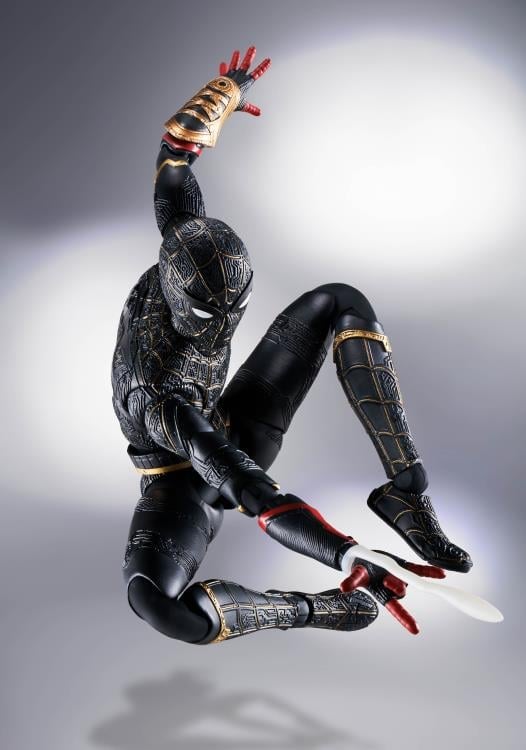 Spider-Man: No Way Home S.H.Figuarts Spider-Man (Black & Gold Suit) Action Figure Gallery Image 7
