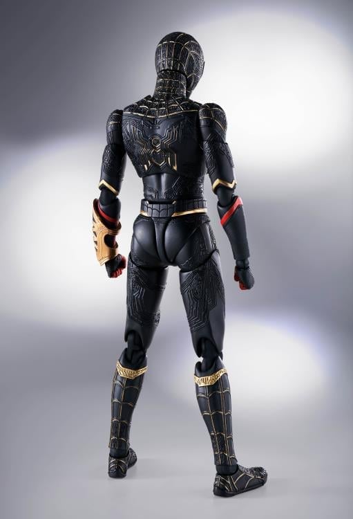 Spider-Man: No Way Home S.H.Figuarts Spider-Man (Black & Gold Suit) Action Figure Gallery Image 4