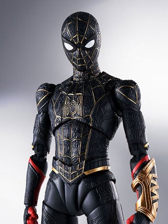 Spider-Man: No Way Home S.H.Figuarts Spider-Man (Black & Gold Suit) Action Figure Gallery Image 2