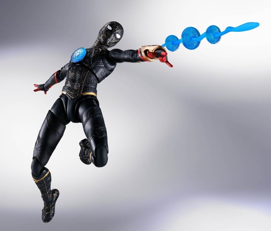 Spider-Man: No Way Home S.H.Figuarts Spider-Man (Black & Gold Suit) Action Figure Gallery Image 5