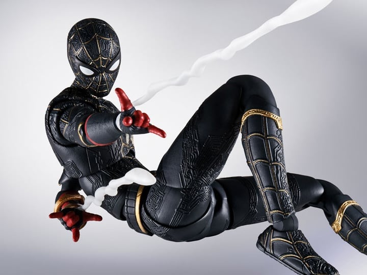 Spider-Man: No Way Home S.H.Figuarts Spider-Man (Black & Gold Suit) Action Figure Gallery Image 1