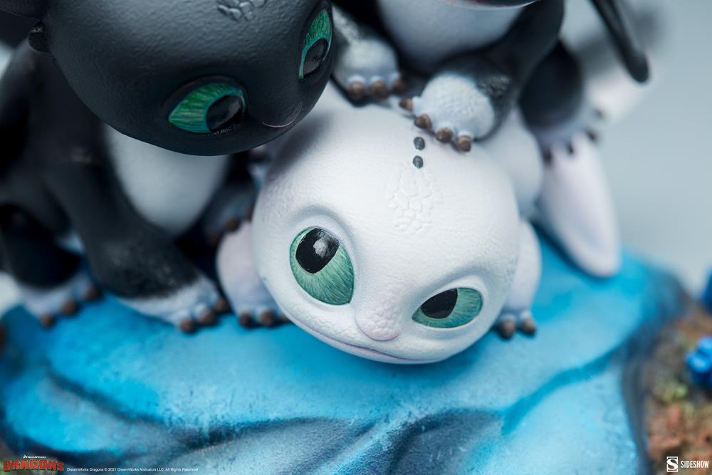 How to Train Your Dragon: The Hidden World Dart, Pouncer, and Ruffrunner Statue Gallery Image 11
