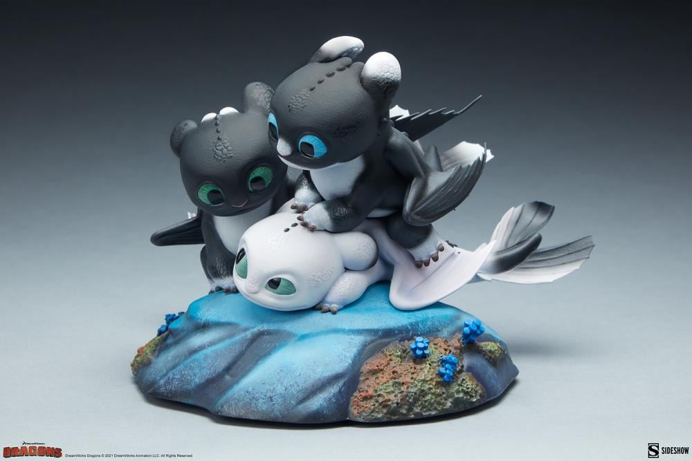 How to Train Your Dragon: The Hidden World Dart, Pouncer, and Ruffrunner Statue Gallery Image 4