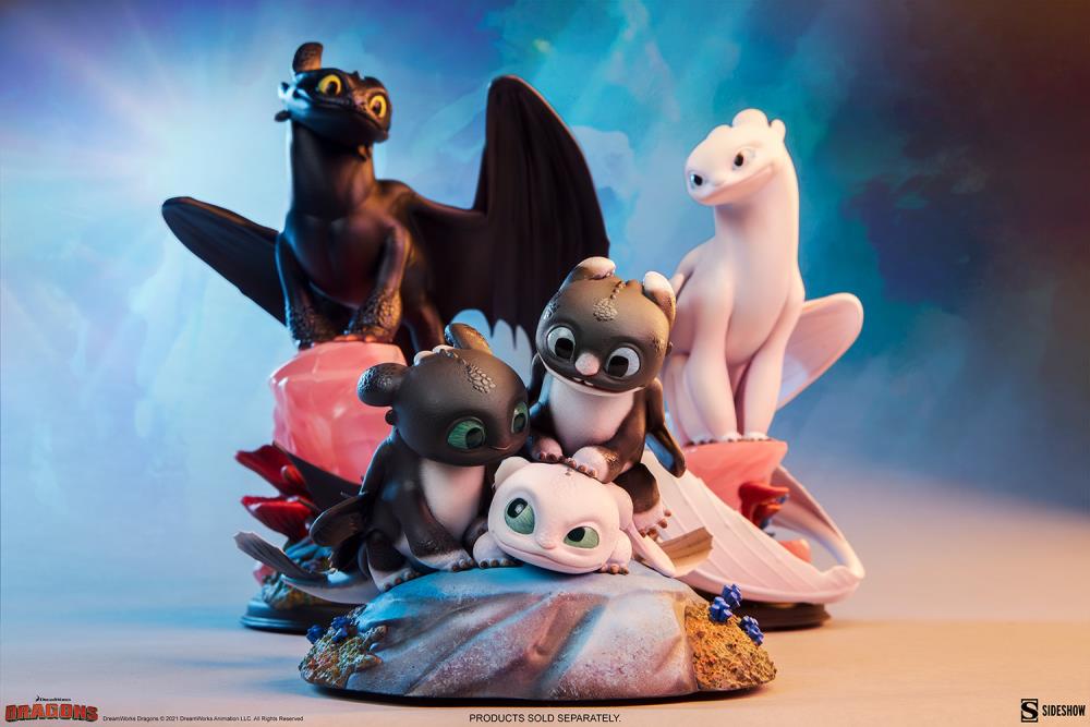 How to Train Your Dragon: The Hidden World Dart, Pouncer, and Ruffrunner Statue Gallery Image 25