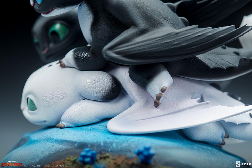How to Train Your Dragon: The Hidden World Dart, Pouncer, and Ruffrunner Statue Gallery Image 16