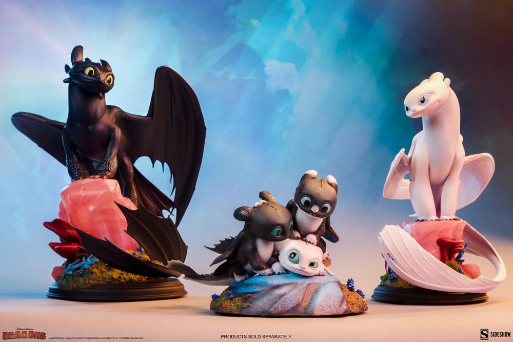 How to Train Your Dragon: The Hidden World Dart, Pouncer, and Ruffrunner Statue Gallery Image 24