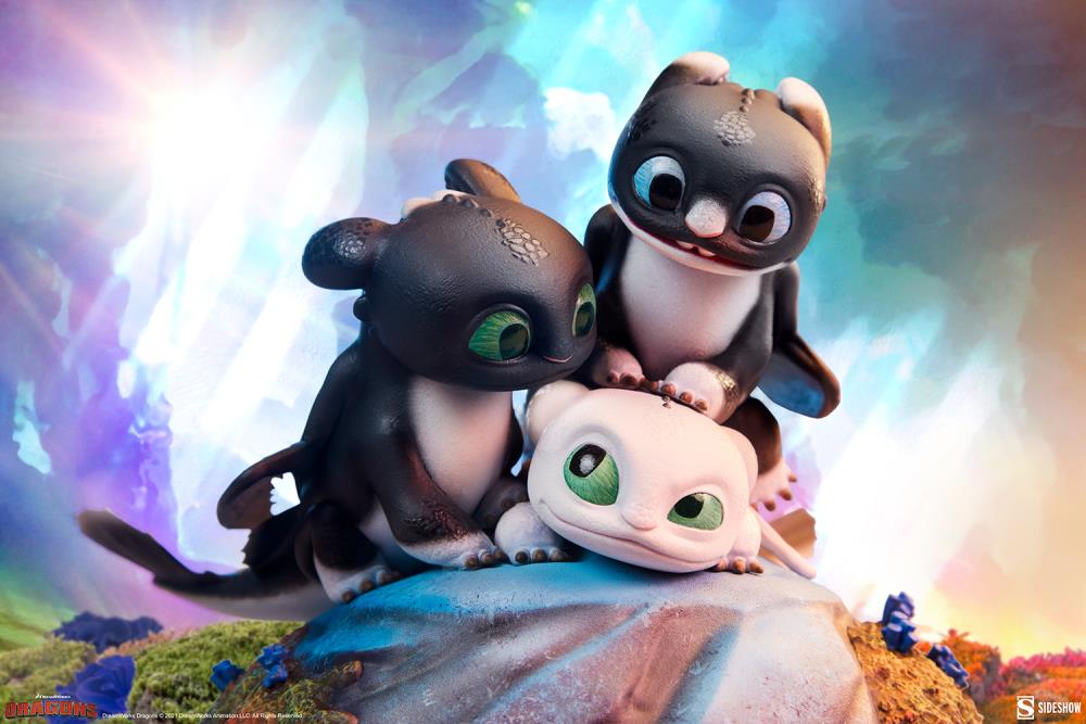 How to Train Your Dragon: The Hidden World Dart, Pouncer, and Ruffrunner Statue Gallery Image 3