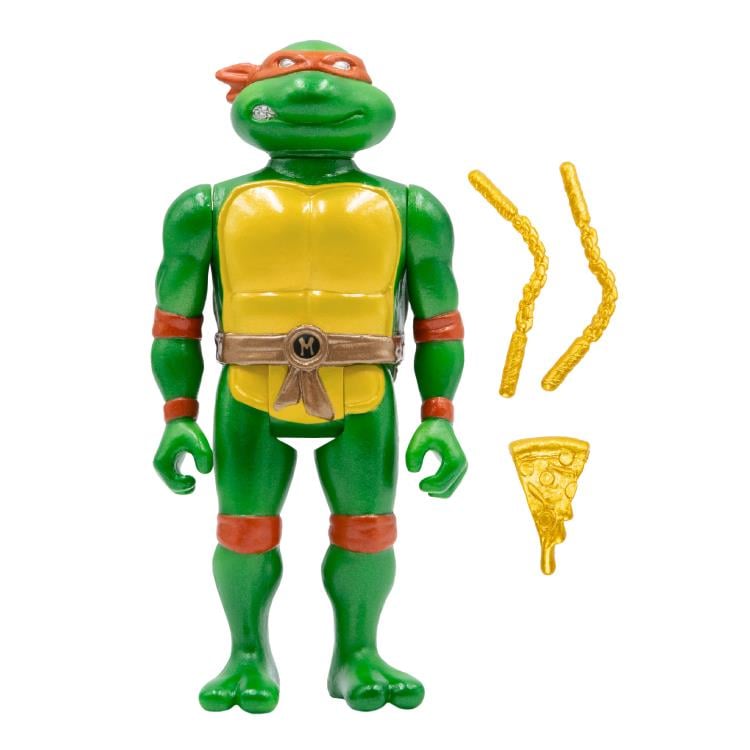Teenage Mutant Ninja Turtles ReAction Michelangelo (Metallic Ver.) & Carry Case SDCC 2021 Exclusive Figure Gallery Image 3