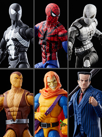 Spider-Man Marvel Legends Retro Collection Wave 2 Set of 6 Action Figures Gallery Image 2