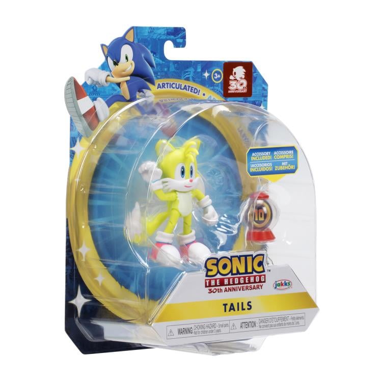 Sonic The Hedgehog 30th Anniversary Wave 6 4" Tails with Ring Item Box Gallery Image 4