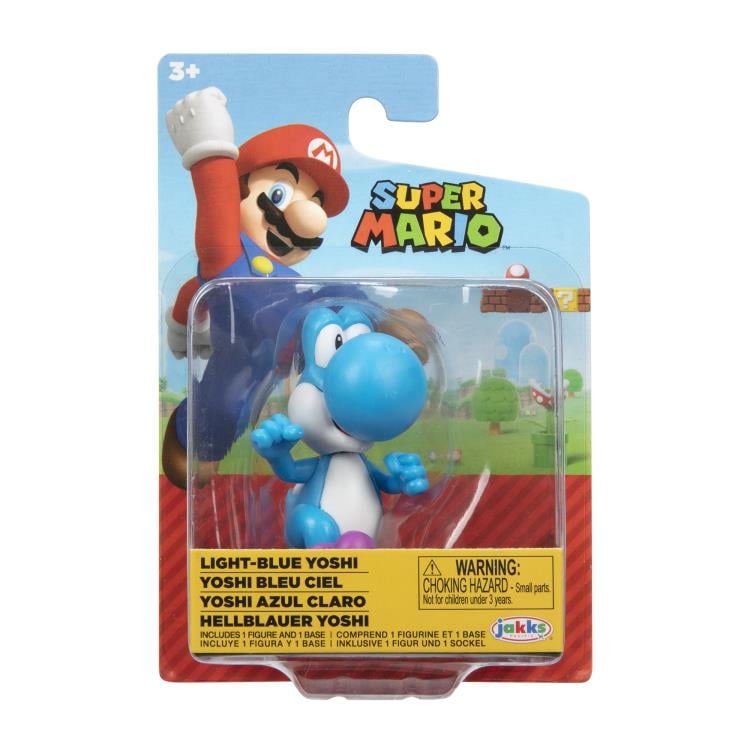 World of Nintendo Light Blue Yoshi (Skipping) 2.5-Inch Scale Limited Articulation Figure Gallery Image 3