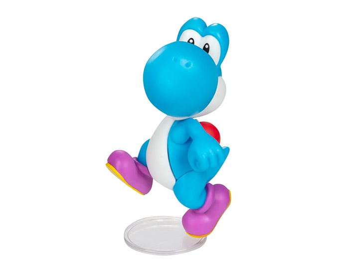 World of Nintendo Light Blue Yoshi (Skipping) 2.5-Inch Scale Limited Articulation Figure Gallery Image 1