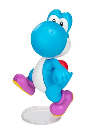 World of Nintendo Light Blue Yoshi (Skipping) 2.5-Inch Scale Limited Articulation Figure Gallery Image 2