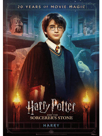 Harry Potter and the Sorcerer's Stone (Harry Movie Poster 20th Anniversary) MightyPrint Wall Art Gallery Image 2