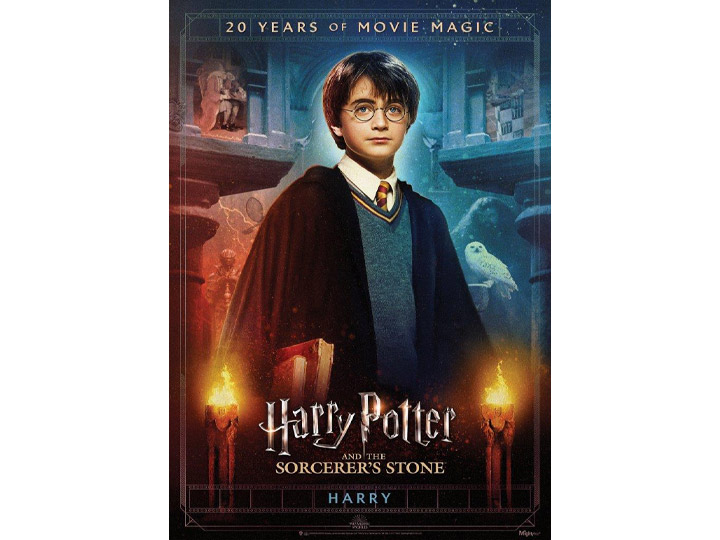 Harry Potter and the Sorcerer's Stone (Harry Movie Poster 20th Anniversary) MightyPrint Wall Art Gallery Image 1