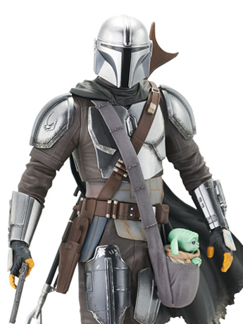 The Mandalorian Premier Collection The Mandalorian and Grogu 1/7 Scale Statue Gallery Image 2