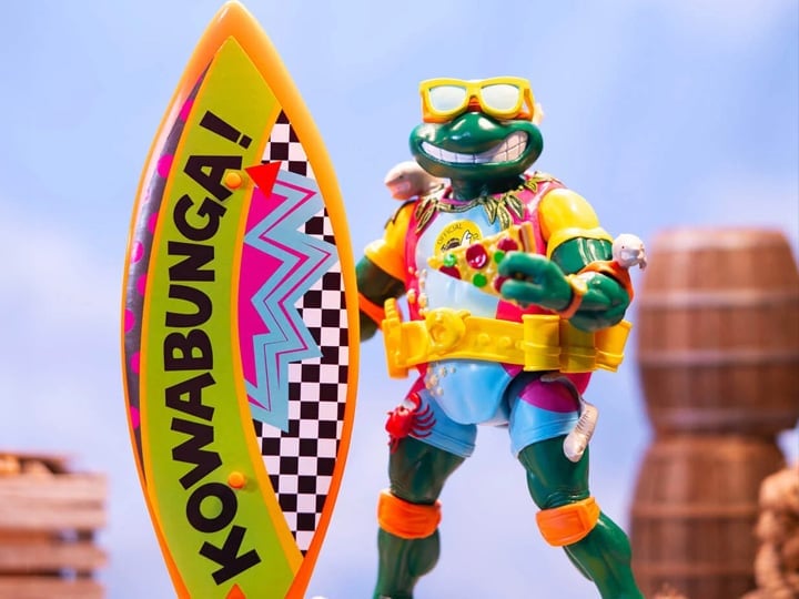 TMNT Ultimates Sewer Surfer Michelangelo Action Figure
