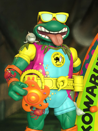 TMNT Ultimates Sewer Surfer Michelangelo Action Figure