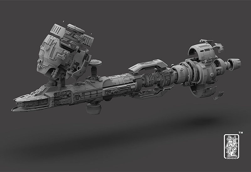 Dream Gear Arkhitect Spaceship Advanced Research Colonizer 1/3000 Scale Model Kit Gallery Image 7
