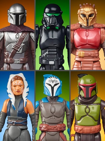 Star Wars Retro Collection The Mandalorian Wave 2 Set of 6 Figures Gallery Image 2