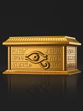 Yu-Gi-Oh! Duel Monsters UltimaGear Millennium Puzzle Gold Sarcophagus Storage Box Model Kit Gallery Image 2