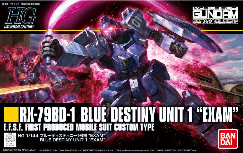 Mobile Suit Gundam Side Story: The Blue Destiny HGUC Blue Destiny Unit 1 (Exam) 1/144 Scale Model Kit Gallery Image 10
