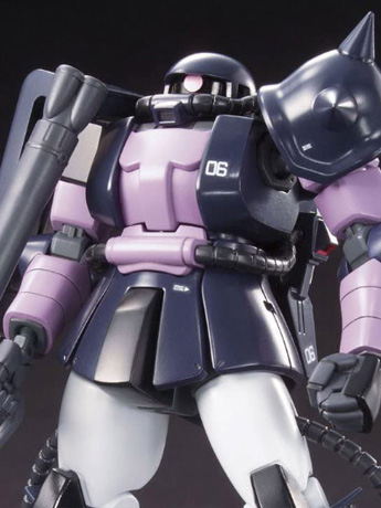 Mobile Suit Gundam HGUC MS-06R-1A Zaku II Black Tri-Stars 1/144 Scale Model Kit Gallery Image 2