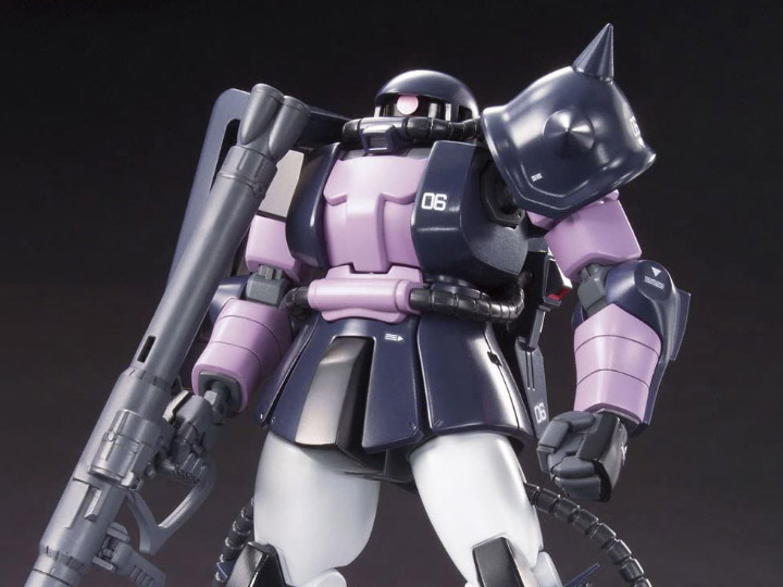 Mobile Suit Gundam HGUC MS-06R-1A Zaku II Black Tri-Stars 1/144 Scale Model Kit Gallery Image 1