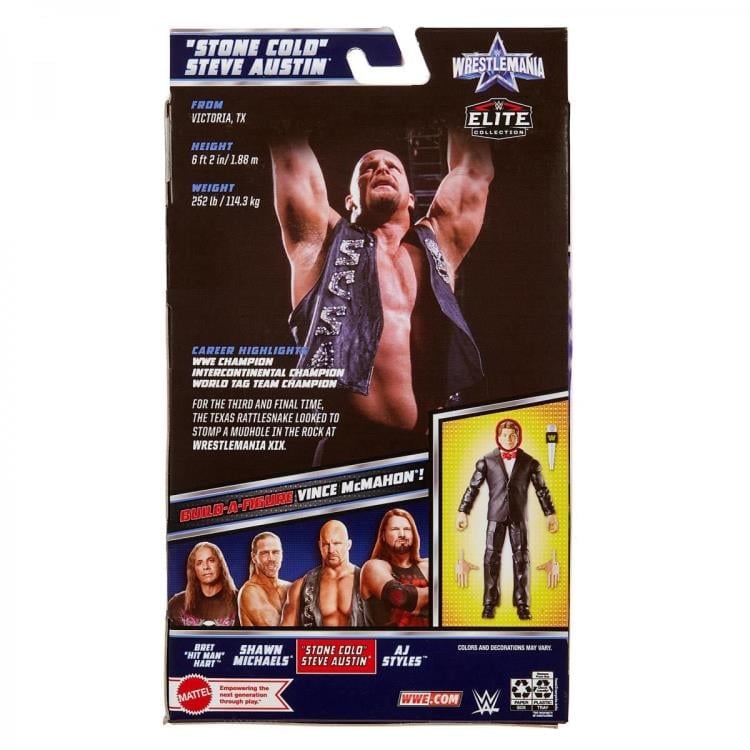 WWE WrestleMania Elite Collection Set of 4 Figures (Vince McMahon BAF) Gallery Image 24