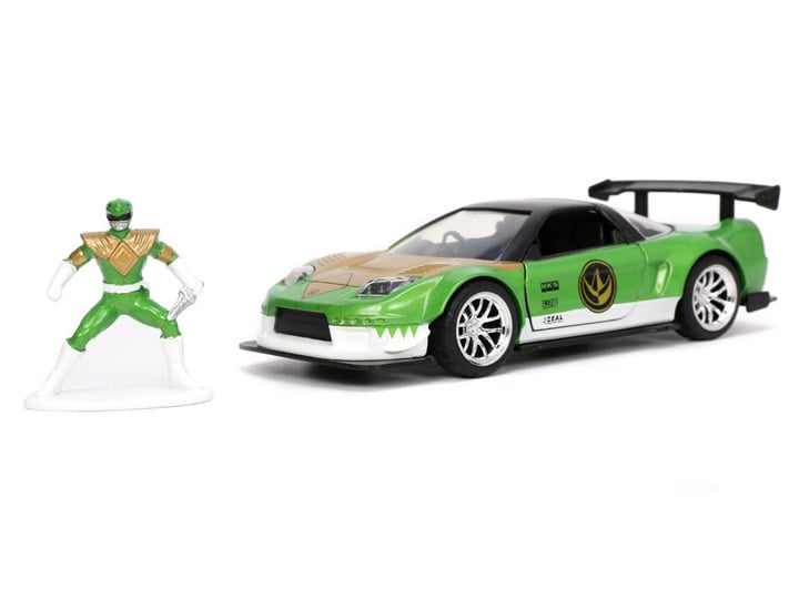 Mighty Morphin Power Rangers Hollywood Rides Die-Cast Green Ranger Nano Figure & 1/32 Scale 2002 Honda NSX Type-R Gallery Image 1